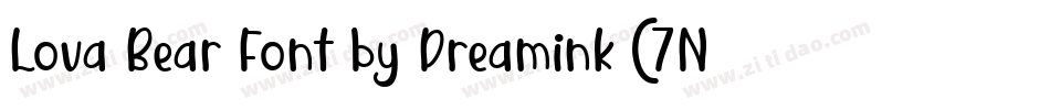 Lova Bear Font by Dreamink (7NTypes)字体转换